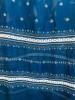 Premium hand embroidered chikankari silk dupatta with intricate tarkashi work, elegant ethnic fashion wear