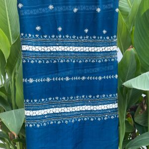 Premium hand embroidered chikankari silk dupatta with intricate tarkashi work, elegant ethnic fashion wear